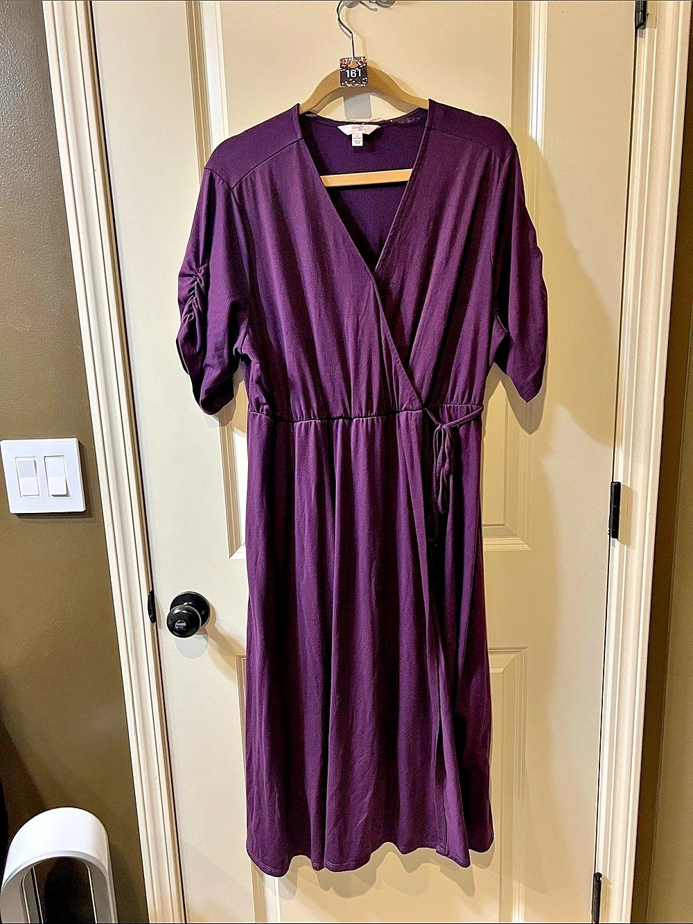 Terra & Sky Purple Faux wrap Dress Size 1X H161